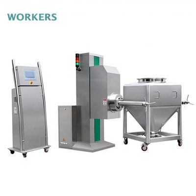 Kwaliteit  PLC Touch Screen 1000L Lifting Hopper IBC Bin Mixer For Nutraceuticals fabriek