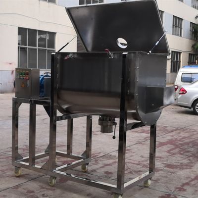 5.5kw 500L Spice Spice Powder Pigment Powder Commerciële Double Paddle Horizontale Ribbon Mixer