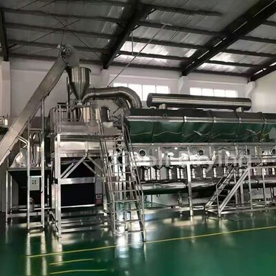 Hetelucht-vloeibeddroger voor farmaceutische korrels