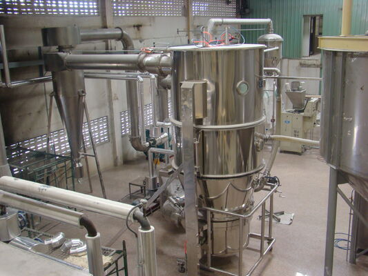 Fluidized bed granulatieproces Industriële droogmachine Drogen van natte poeders / korrels