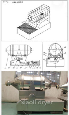 GMP-conforme 1500L 2D-korrelmengmachine voor het mengen van diervoederindustrieën