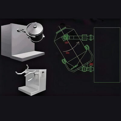 GMP-conforme driedimensionale poedermixer voor chemische producten, voedingsmiddelen en cosmetica