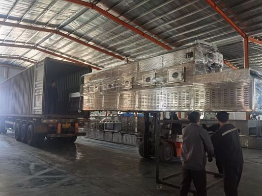 Van de de Microgolf Drogere Sterilisatie van de roestvrij staalriem de Ononderbroken Machine van de de Transportbanddroger